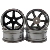 3 Racing Wheels 6 Spoke T37 Black              (4)