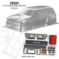 Bodyworx Body Toyota 4 Runner 313mm 1/10th Crawler