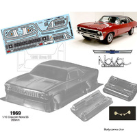 Bodyworx Body Chev Nova SS 1969 200mm 1/10th