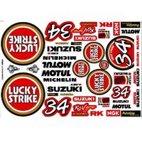 Bodyworx Stickers Lucky Strike RGV 34 1/8