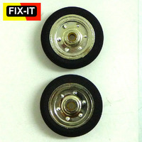 Fix-it Wheels Plated  30mm x9mm  2mm (Foam Tyre)(pr)