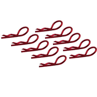 Hobby Details R Clips 1/10 Red  (10pc)