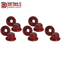 Hobby Embossing Flange Nut M4 Regular CW Red (10)