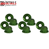 Hobby Embossing Flange Nut M4 Regular CW Green (10)