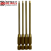 Hobby Details Titanium Tips (6.35mm/1/4) 1.5/2.0/ 2.5/3.0mm 90mm 4pc