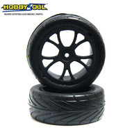 Hobby Works RC Road Tread Tyres (FR) 1/10th Mounted