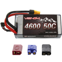 Venom 50c 2S 4600mah 7.4v Crawler Lipo Shorty HC Universal Plug